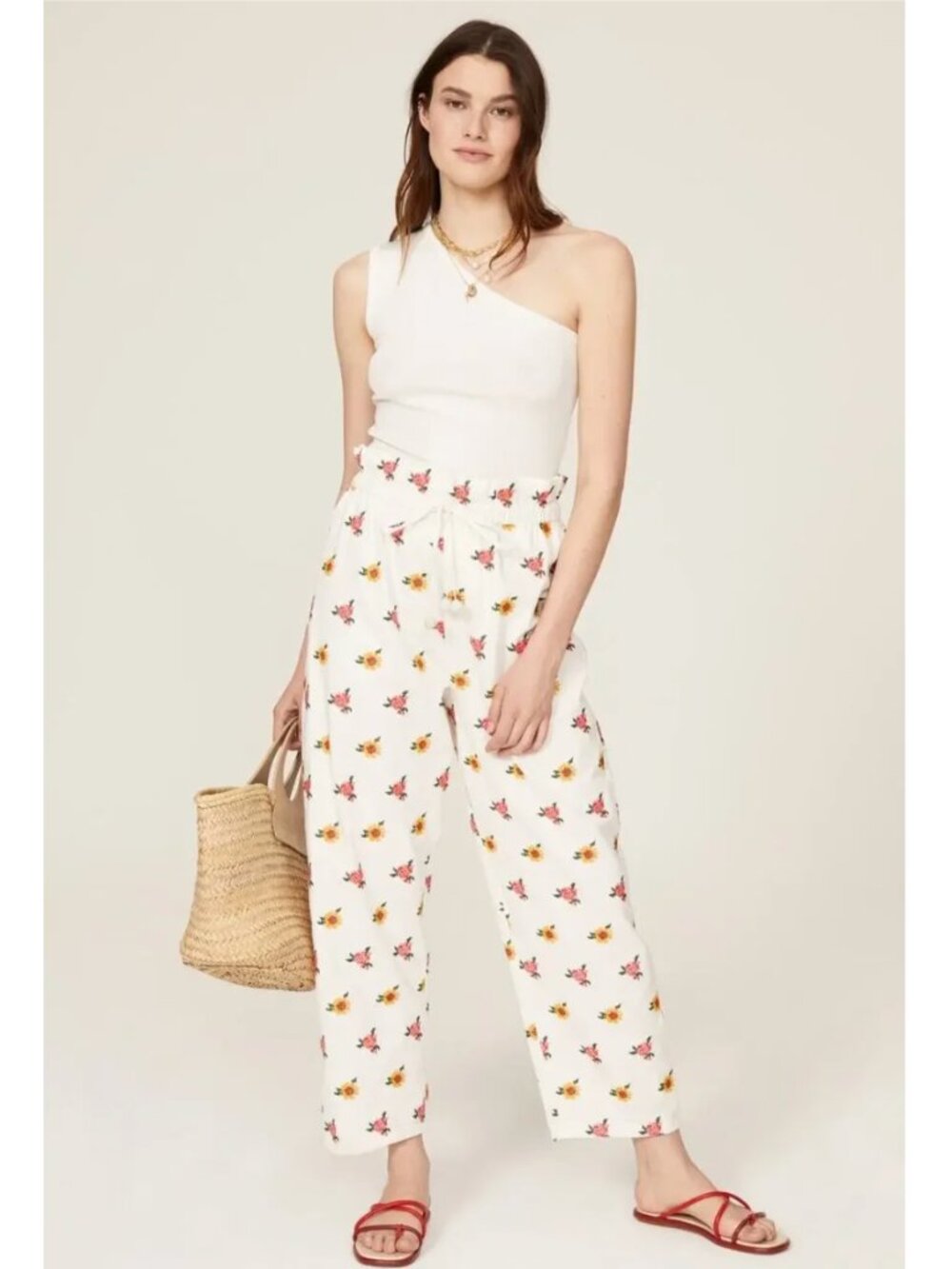 FARM Rio Mixed Flowers Embroidered Pants Size Medium - Picture 11 of 15